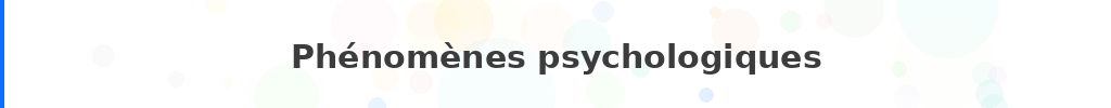 Titre : Phénomènes psychologiques