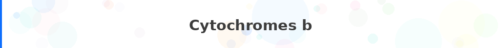 Titre : Cytochromes b